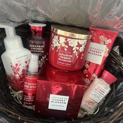 Japanese Cherry Blossom Gift Basket – Brand New! 