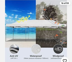 10'x30' Pop Up Canopy Heavy Duty Waterproof UPF 50+ Tent