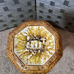 Vintage Hand-Glazed Decorative Ceramic Ashtray 