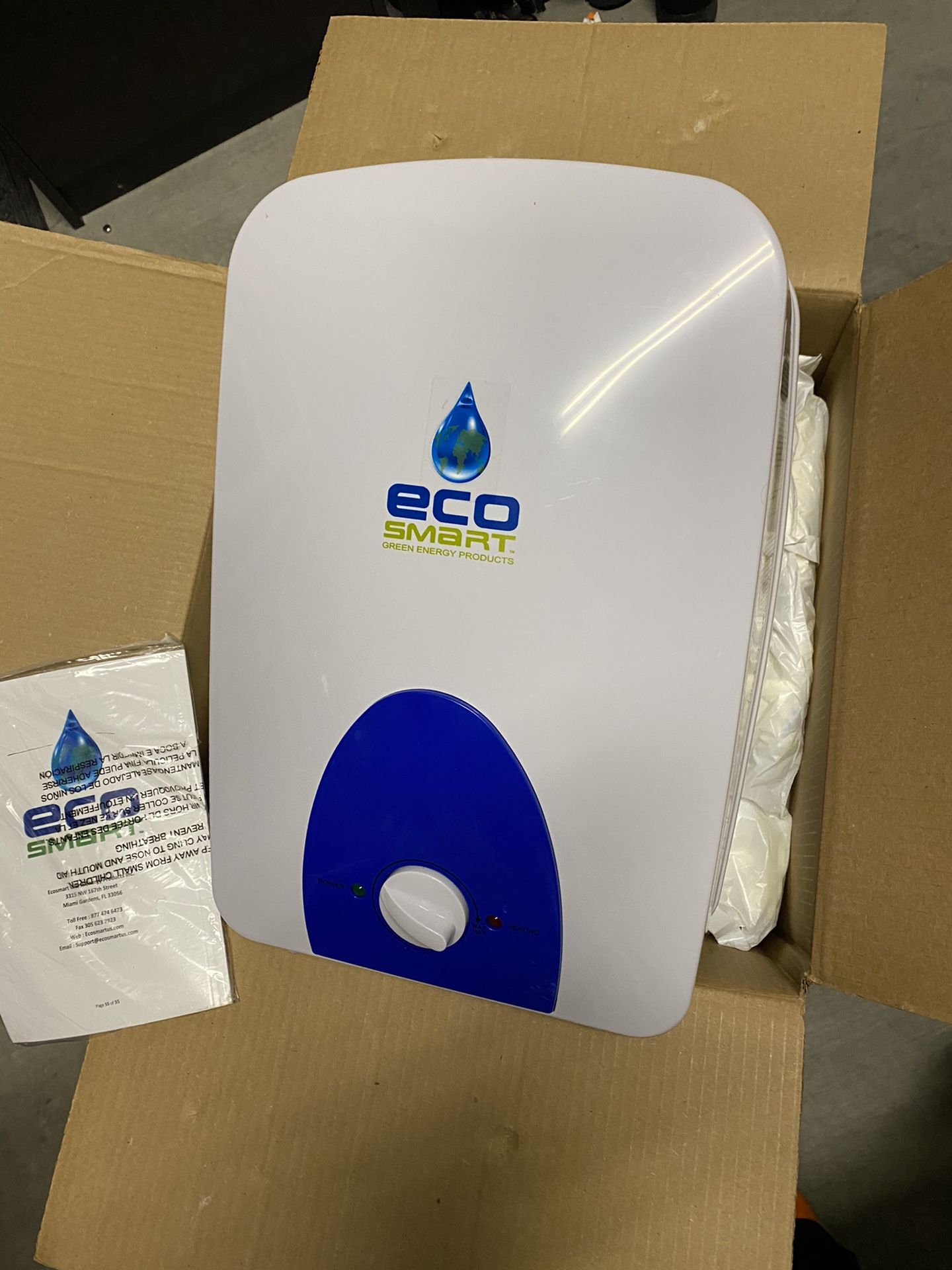 EcoSmart 2.5-Gallon 120V Electric Tank Water Heater