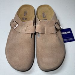 Birkenstock Boston Clog Taupe Soft Footbed Women’s 8 8.5 39