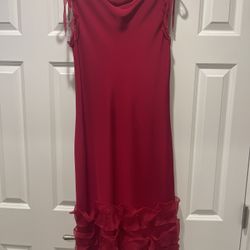 Pure Silk and Silk-lined Ruby Formal Dress