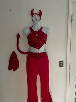 Red glitter devil costume