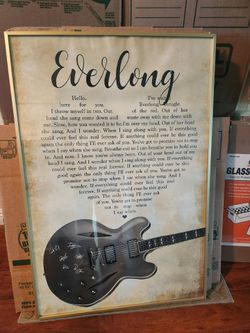 Foo Fighters Everlong Lyrics Framed Print