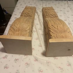 Hand Carved Brackets/Supports In Wood