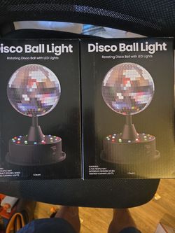 Rotating Disco Ball Light with LED Lights – 2 Pack