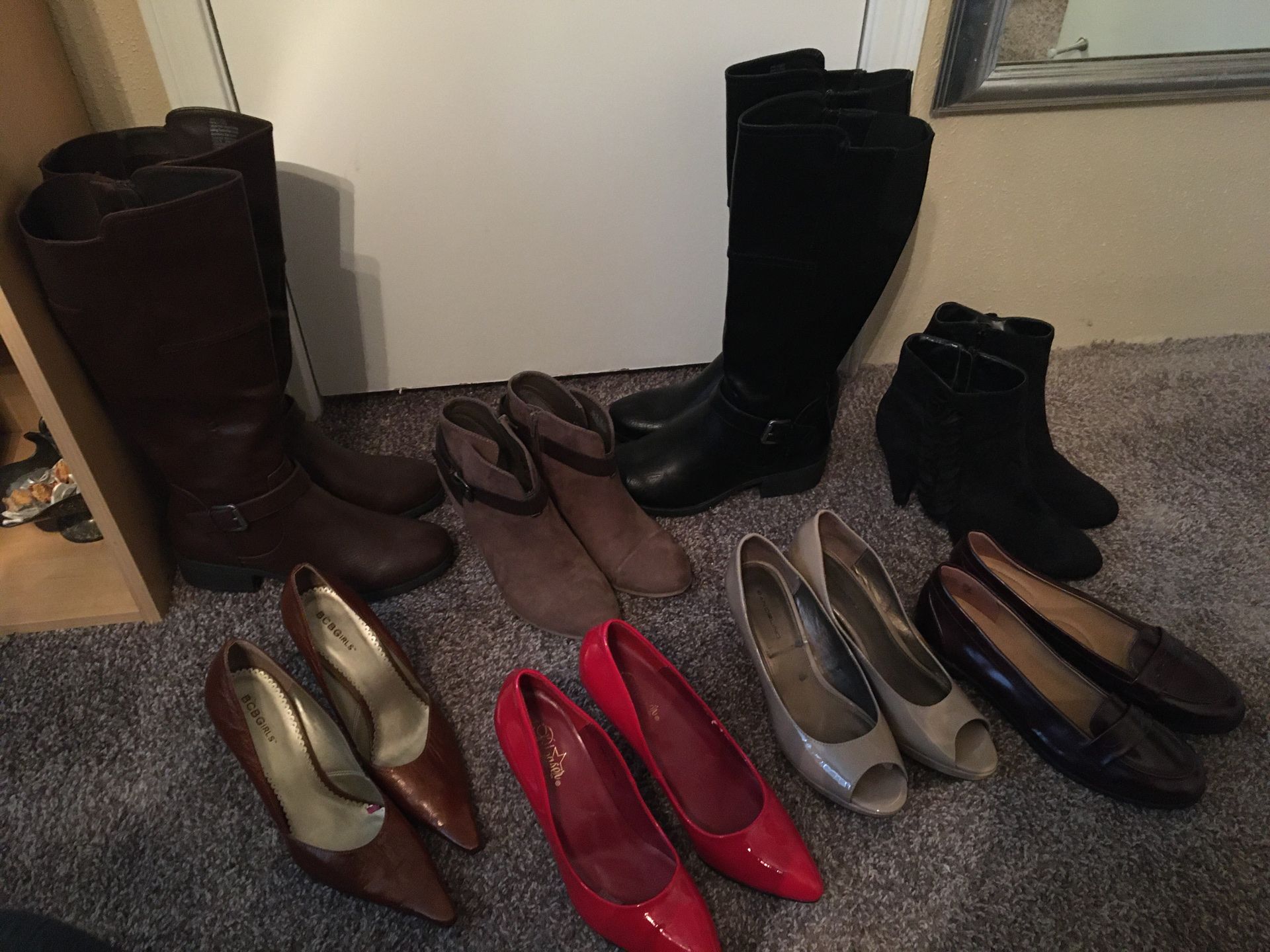 Boots, heels, shoes lot- size 10