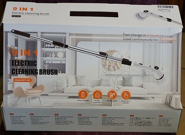 Wireless Spin Scrubber With Cleaning Brushes
