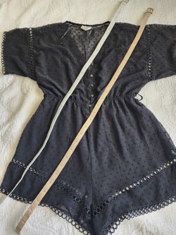 New short outfit with belts size Large