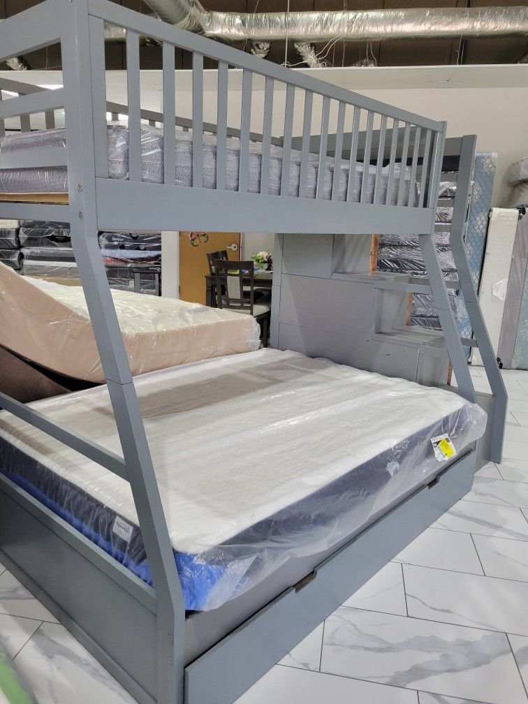 Bunk Bed Full And Twin Mattress Include 🔥