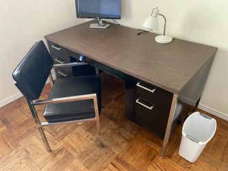 Mid century modern tanker desk WITH chair