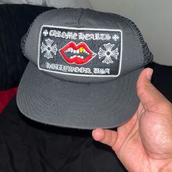 Chrome heart hat 