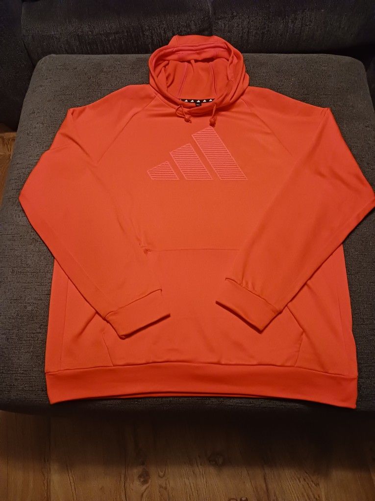 Adidas Orange Hoodie - $20.00