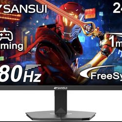SANSUI 24 Inch Gaming Monitor 180Hz, DP 1.4 & HDMI 2.0 Ports High Refresh Rate Computer Monitor, Racing FPS RTS Modes, 1ms Response Time 110% sRGB