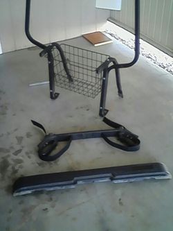 Club car roof supports and basket with club holder