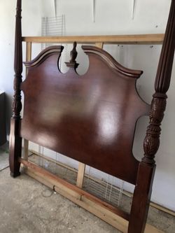 4 Post Cherry Rice Bed Queen Ann Queens Size HoodHood NBA
