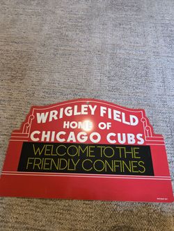 Wrigley Field Chicago Cubs Sign WELCOME TO THE FRIENDLY CONFINES