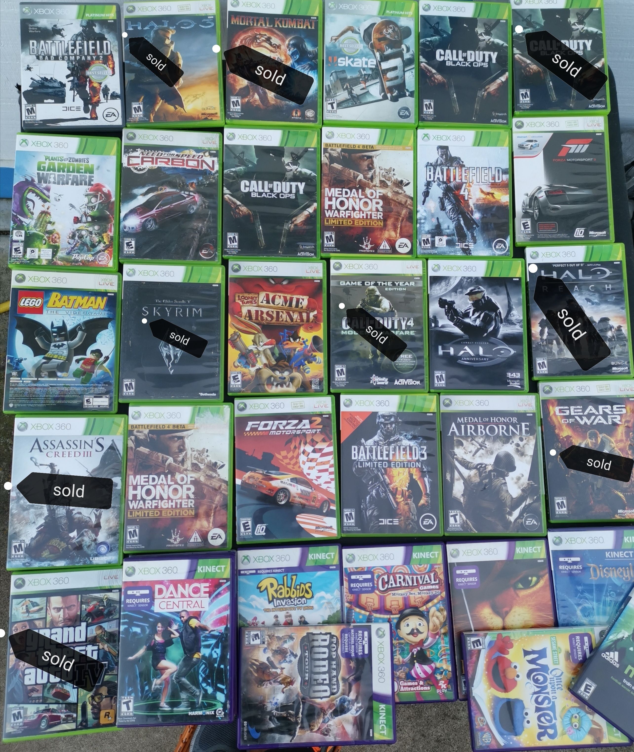 Xbox 360 vídeo games (prices are from $5 to $15)! bundle deals!