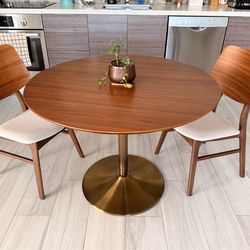 CB2 Round Dining Table for 4 (includes 2 chairs)