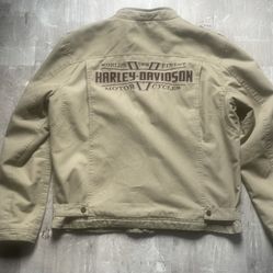 Harley Davidson khaki Jacket - Vintage (large) 