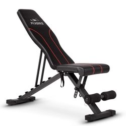 FLYBIRD Adjustable Bench, Utility Weight Bench for Full Body Workout- Multi-Purpose Foldable Incline/Decline Benchs, Regular/Roman Chair