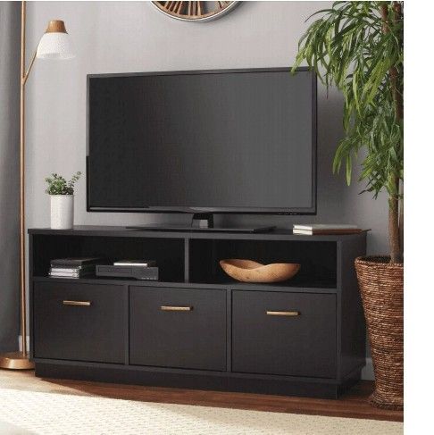 BRAND NEW IN BOX MAINSTAYS BLACK TV CONSOLE CABINET