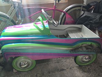 Lowrider bike and a lowrider pedal car