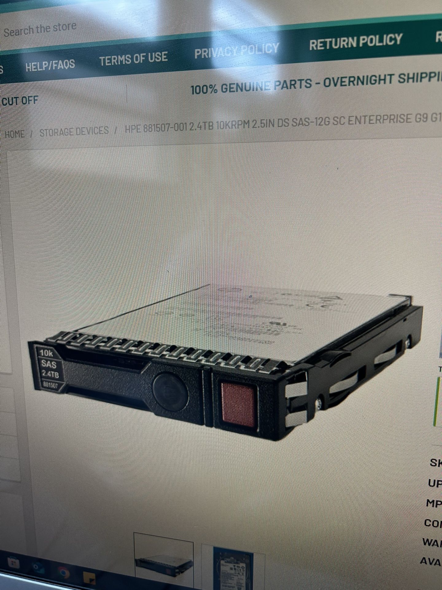 HPE 2.4TB SAS 12G 10K SFF SC MV HDD