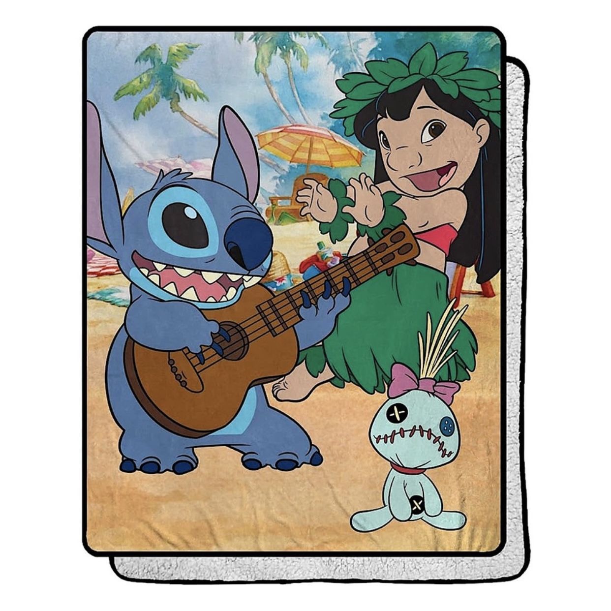 DISNEY LILO AND STITCH SILK TOUCH SHERPA THROW BLANKET