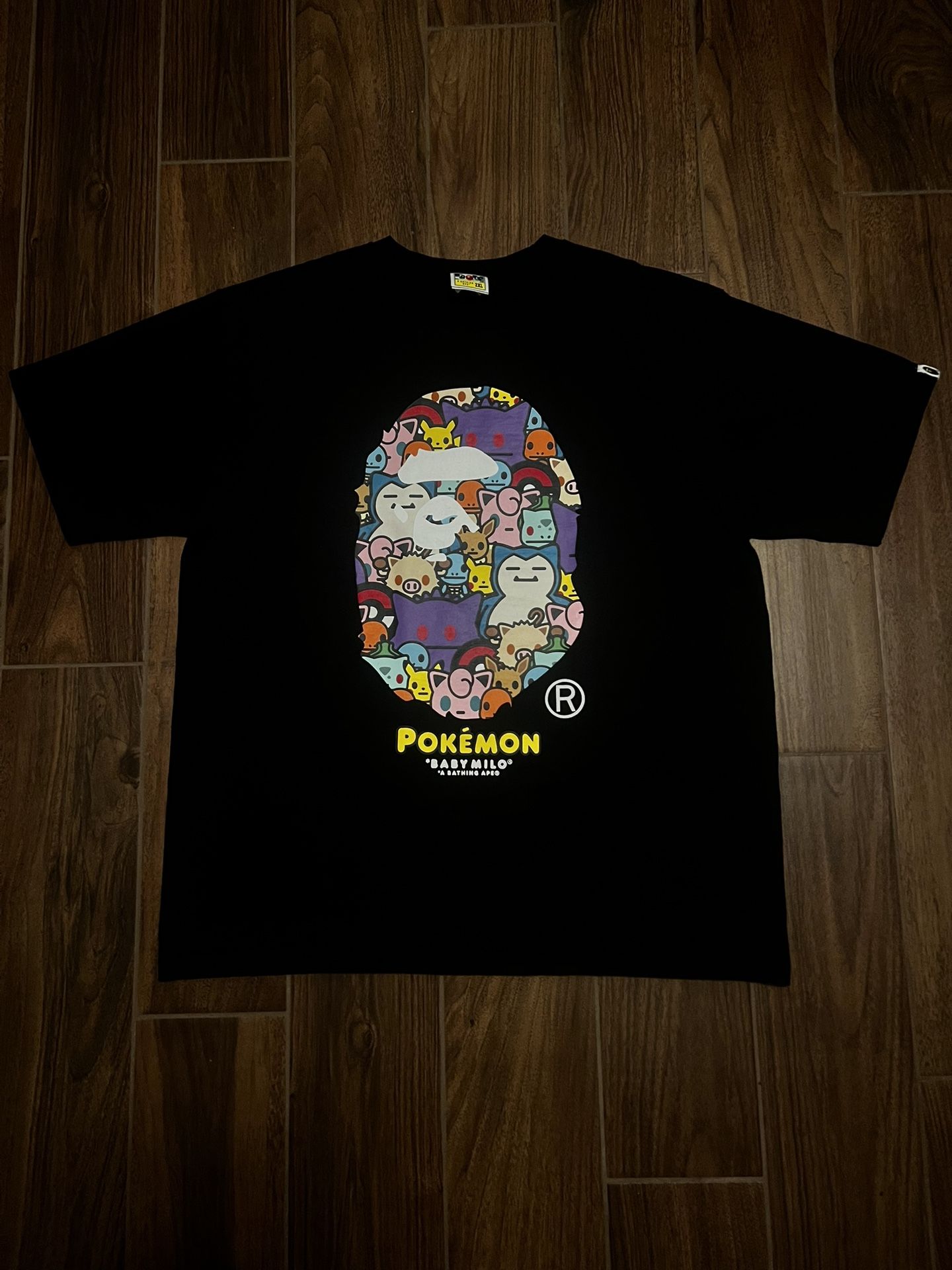 Bathing Ape X Pokemon Bape Head Black Tee