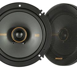 KICKER 51KSC6504 KS-Series 6.5" Coaxial Speakers with .75" tweeters, 4-Ohm, Pair