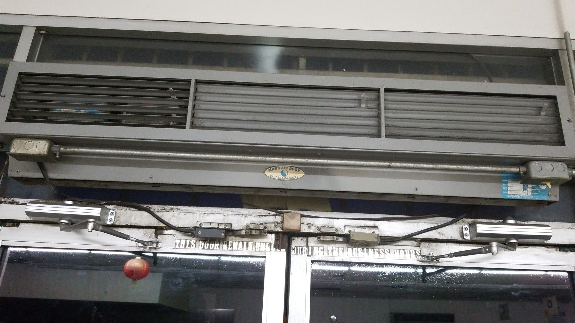 Air Curtain, Air Curtain Max. Door Width 5 ft