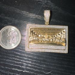 10k Gold Last Supper Pendent