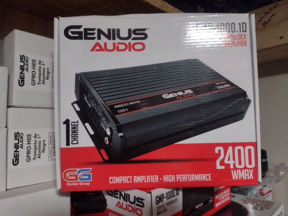  New Genius Audio 2400w Compact Class D Monoblock Amplifier $200 Each 