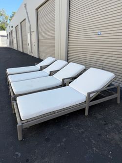 Restoration Hardware Teak Chaise Lounges
