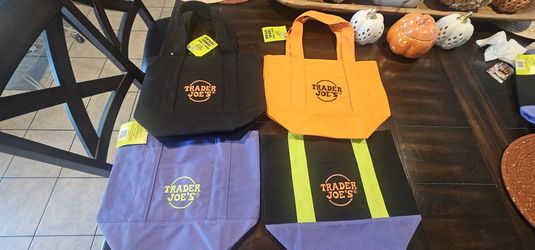 Trader Joe's Small Canvas Tote Bags NEW