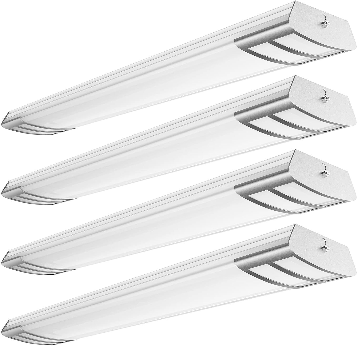 ANTLUX 4ft led Light Fixture 50W 5600lm LED Linear Flush Mount Light, 4000K, 4 Foot led Kitchen Ceiling Light fixtures for Living Room, Laundry, Repla