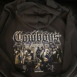 Xl -grey hoodie Zip  Up Jacket -cowboys