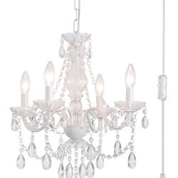 Crystal Ceramic White Chandelier