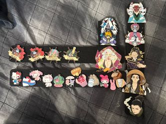 Anime and Sanrio enamel pins
