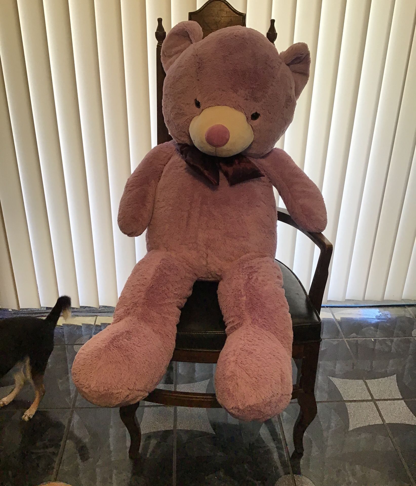 4foot tall big purple stuffed teddy bear