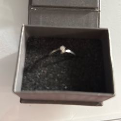 Silver ring  14 karat gold