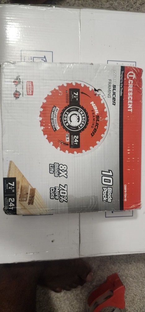 Crescent Industrial Products CSBFR-724-10 Nail Slicer 7-1/4" 24 Tooth Framing Blade - 10 Pack of Blades