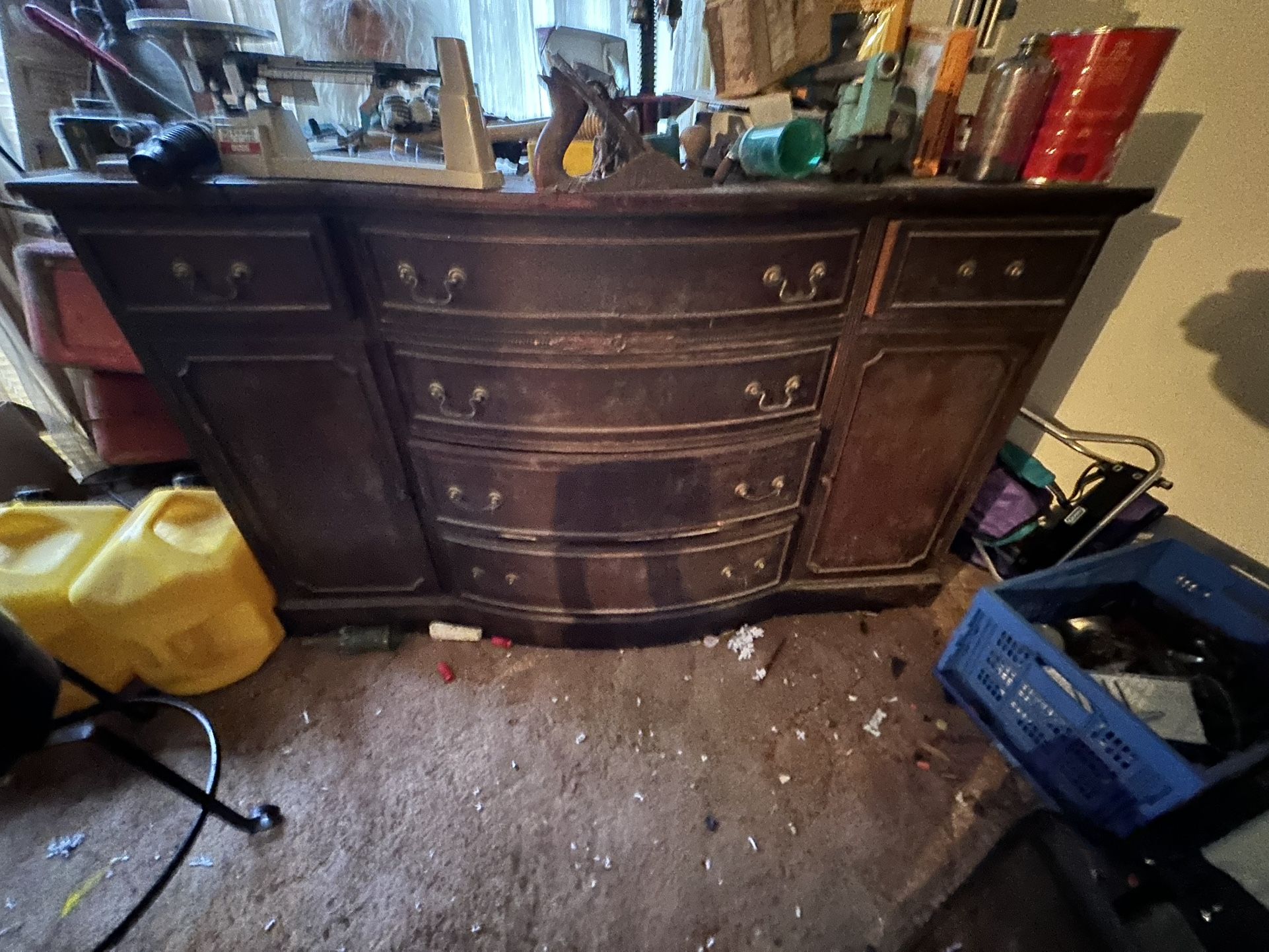 Antique Table Seat And Dresser