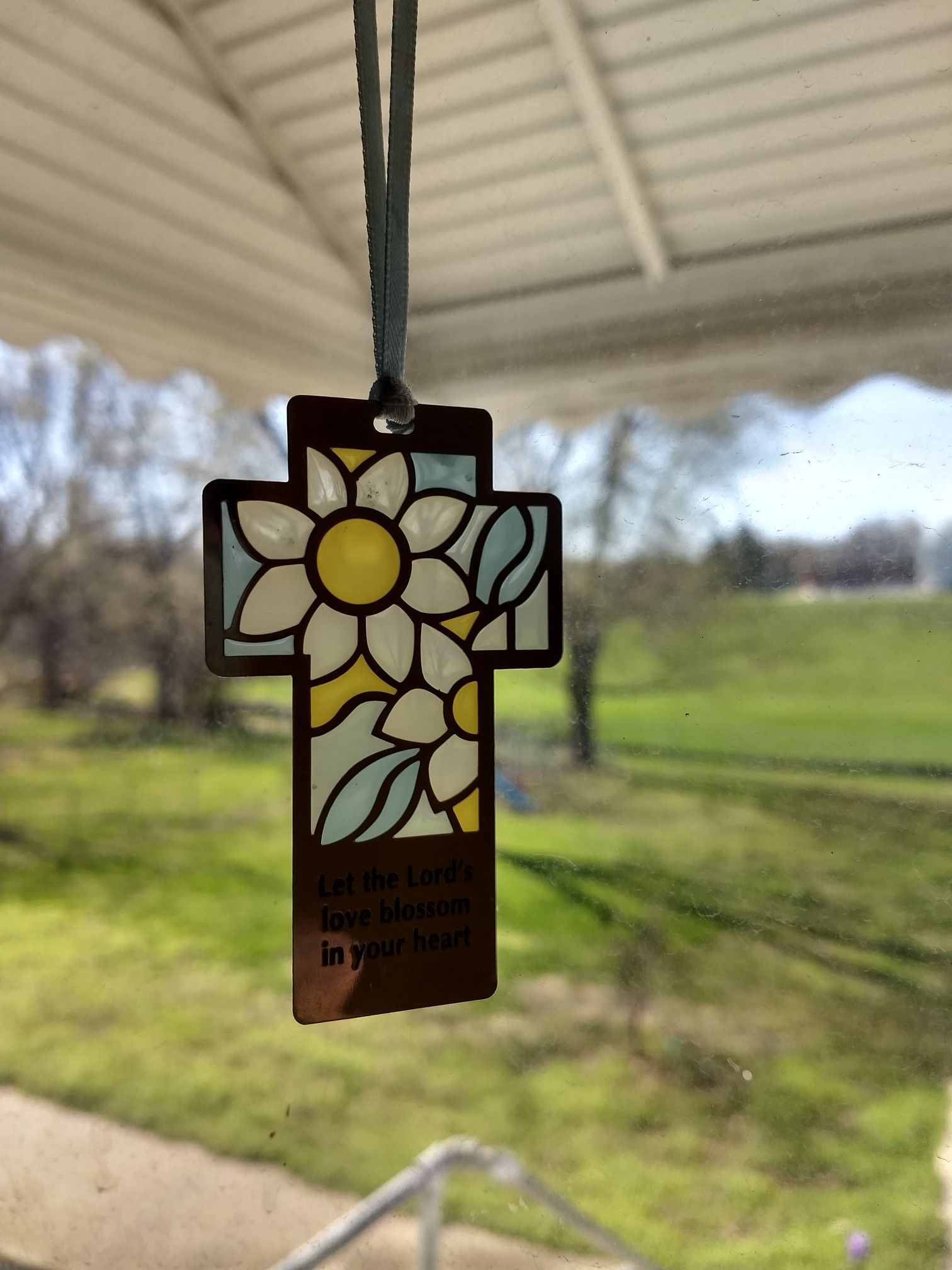 Cross Ornament Window Sun Catcher Christian Religious Gift