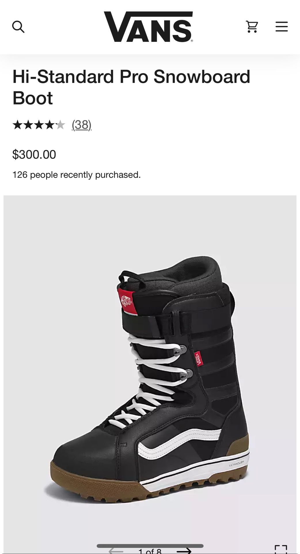 Vans Snowboard Boot Size 10 Like New