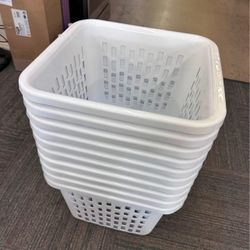  1.5 Bushel Square Laundry Basket, White | NEW | $6 Each (10 Available)