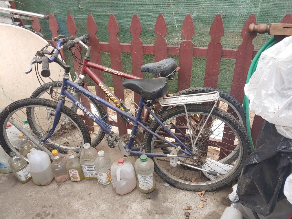 mountain bikes