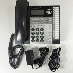 AT&T 1070 4-Line Phone Small Business System with Power Supply - WORKS