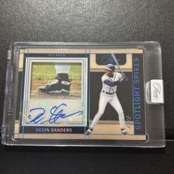 1 Of 1 Deion Sanders Autographed Baseball Card 